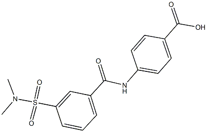 4-({3-[(dimethylamino)sulfonyl]benzoyl}amino)benzoic acid Structure