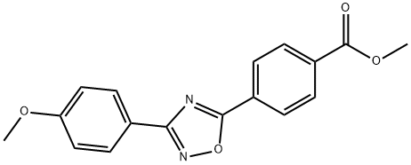 methyl 4-[3-(4-methoxyphenyl)-1,2,4-oxadiazol-5-yl]benzoate 化学構造式