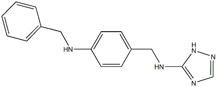 N-benzyl-N-{4-[(1H-1,2,4-triazol-5-ylamino)methyl]phenyl}amine 结构式