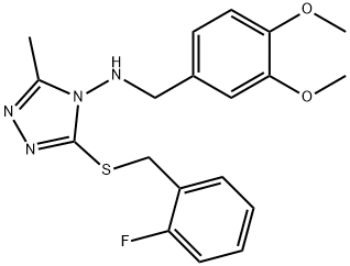 N-(3,4-dimethoxybenzyl)-N-{3-[(2-fluorobenzyl)sulfanyl]-5-methyl-4H-1,2,4-triazol-4-yl}amine Structure