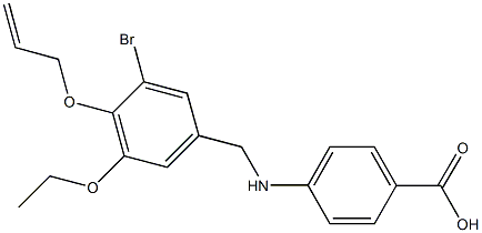 4-{[4-(allyloxy)-3-bromo-5-ethoxybenzyl]amino}benzoic acid Structure