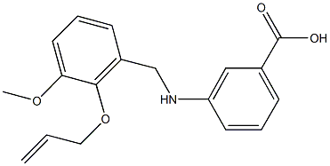 3-{[2-(allyloxy)-3-methoxybenzyl]amino}benzoic acid Structure