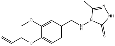 4-{[4-(allyloxy)-3-methoxybenzyl]amino}-5-methyl-4H-1,2,4-triazol-3-ylhydrosulfide Struktur