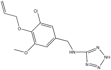 N-[4-(allyloxy)-3-chloro-5-methoxybenzyl]-N-(2H-tetraazol-5-yl)amine Structure