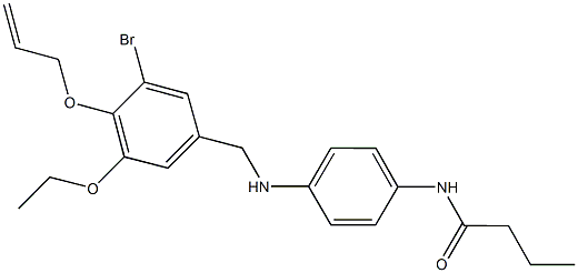 N-(4-{[4-(allyloxy)-3-bromo-5-ethoxybenzyl]amino}phenyl)butanamide 结构式