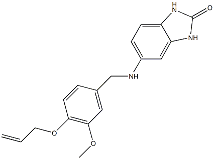 5-{[4-(allyloxy)-3-methoxybenzyl]amino}-1,3-dihydro-2H-benzimidazol-2-one Struktur