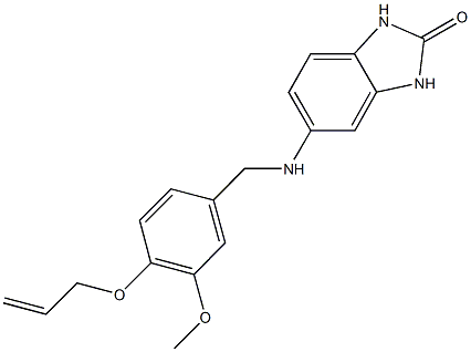 5-{[4-(allyloxy)-3-methoxybenzyl]amino}-1,3-dihydro-2H-benzimidazol-2-one Structure