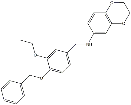 N-[4-(benzyloxy)-3-ethoxybenzyl]-N-(2,3-dihydro-1,4-benzodioxin-6-yl)amine Struktur
