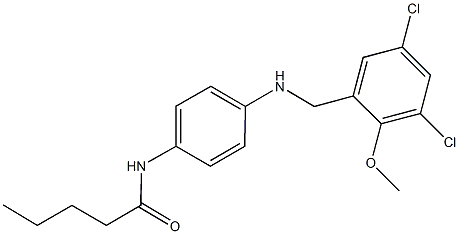 N-{4-[(3,5-dichloro-2-methoxybenzyl)amino]phenyl}pentanamide Structure