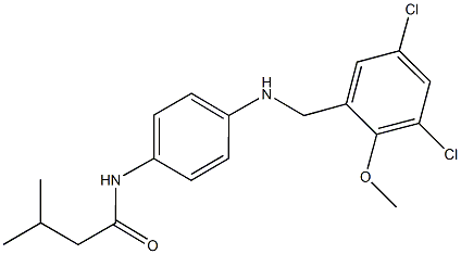 N-{4-[(3,5-dichloro-2-methoxybenzyl)amino]phenyl}-3-methylbutanamide Structure