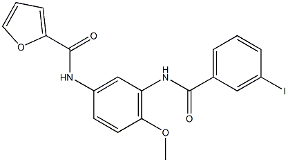 N-{3-[(3-iodobenzoyl)amino]-4-methoxyphenyl}-2-furamide Structure