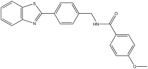 N-[4-(1,3-benzothiazol-2-yl)benzyl]-4-methoxybenzamide Struktur