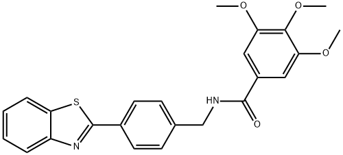 N-[4-(1,3-benzothiazol-2-yl)benzyl]-3,4,5-trimethoxybenzamide Struktur