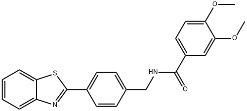 N-[4-(1,3-benzothiazol-2-yl)benzyl]-3,4-dimethoxybenzamide Structure