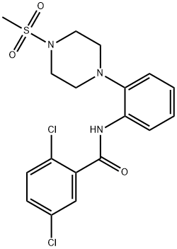 2,5-dichloro-N-{2-[4-(methylsulfonyl)-1-piperazinyl]phenyl}benzamide Structure