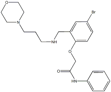 2-[4-bromo-2-({[3-(4-morpholinyl)propyl]amino}methyl)phenoxy]-N-phenylacetamide Structure