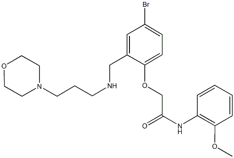 2-[4-bromo-2-({[3-(4-morpholinyl)propyl]amino}methyl)phenoxy]-N-(2-methoxyphenyl)acetamide|