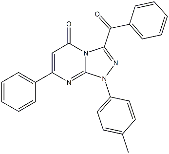 3-benzoyl-1-(4-methylphenyl)-7-phenyl[1,2,4]triazolo[4,3-a]pyrimidin-5(1H)-one Struktur