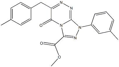 methyl 6-(4-methylbenzyl)-1-(3-methylphenyl)-5-oxo-1,5-dihydro[1,2,4]triazolo[3,4-c][1,2,4]triazine-3-carboxylate Struktur