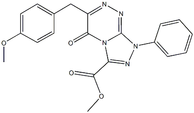 methyl 6-(4-methoxybenzyl)-5-oxo-1-phenyl-1,5-dihydro[1,2,4]triazolo[3,4-c][1,2,4]triazine-3-carboxylate Structure
