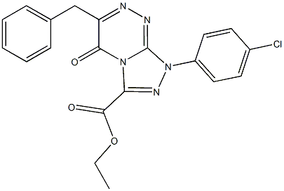 ethyl 6-benzyl-1-(4-chlorophenyl)-5-oxo-1,5-dihydro[1,2,4]triazolo[3,4-c][1,2,4]triazine-3-carboxylate 结构式