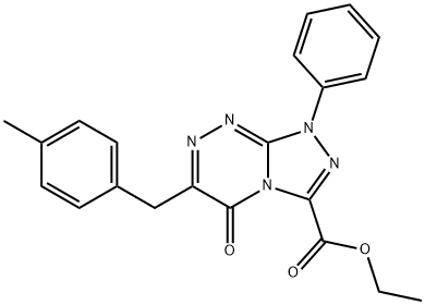 ethyl 6-(4-methylbenzyl)-5-oxo-1-phenyl-1,5-dihydro[1,2,4]triazolo[3,4-c][1,2,4]triazine-3-carboxylate Structure