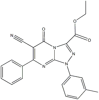 ethyl 6-cyano-1-(3-methylphenyl)-5-oxo-7-phenyl-1,5-dihydro[1,2,4]triazolo[4,3-a]pyrimidine-3-carboxylate|