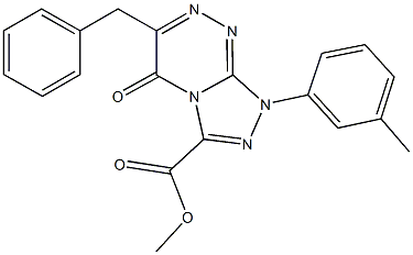 methyl 6-benzyl-1-(3-methylphenyl)-5-oxo-1,5-dihydro[1,2,4]triazolo[3,4-c][1,2,4]triazine-3-carboxylate,724450-20-8,结构式