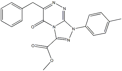 methyl 6-benzyl-1-(4-methylphenyl)-5-oxo-1,5-dihydro[1,2,4]triazolo[3,4-c][1,2,4]triazine-3-carboxylate,724450-21-9,结构式