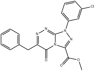 methyl 6-benzyl-1-(3-chlorophenyl)-5-oxo-1,5-dihydro[1,2,4]triazolo[3,4-c][1,2,4]triazine-3-carboxylate Struktur