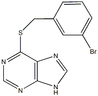 3-bromobenzyl 9H-purin-6-yl sulfide Struktur