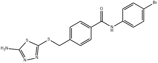 4-{[(5-amino-1,3,4-thiadiazol-2-yl)sulfanyl]methyl}-N-(4-bromophenyl)benzamide|