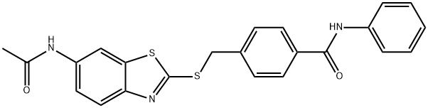 724453-32-1 4-({[6-(acetylamino)-1,3-benzothiazol-2-yl]thio}methyl)-N-phenylbenzamide