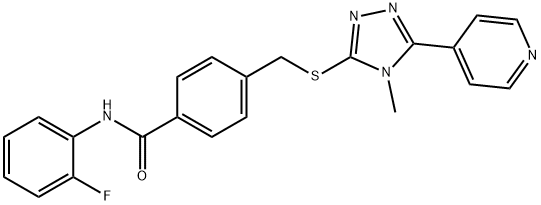 N-(2-fluorophenyl)-4-({[4-methyl-5-(4-pyridinyl)-4H-1,2,4-triazol-3-yl]thio}methyl)benzamide Structure