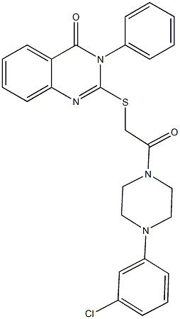 724453-43-4 2-({2-[4-(3-chlorophenyl)-1-piperazinyl]-2-oxoethyl}sulfanyl)-3-phenyl-4(3H)-quinazolinone