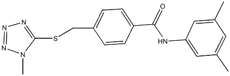 N-(3,5-dimethylphenyl)-4-{[(1-methyl-1H-tetraazol-5-yl)sulfanyl]methyl}benzamide,724453-47-8,结构式