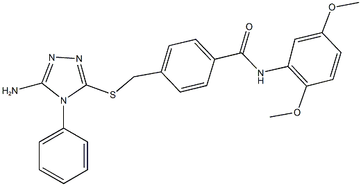 4-{[(5-amino-4-phenyl-4H-1,2,4-triazol-3-yl)sulfanyl]methyl}-N-(2,5-dimethoxyphenyl)benzamide,724453-59-2,结构式