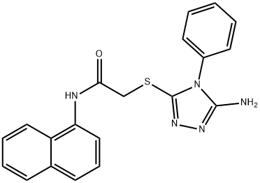 2-[(5-amino-4-phenyl-4H-1,2,4-triazol-3-yl)sulfanyl]-N-(1-naphthyl)acetamide Struktur