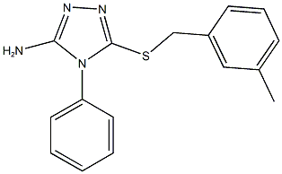 5-[(3-methylbenzyl)sulfanyl]-4-phenyl-4H-1,2,4-triazol-3-amine Struktur