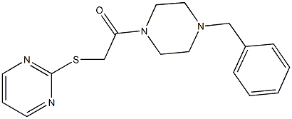 2-(4-benzyl-1-piperazinyl)-2-oxoethyl 2-pyrimidinyl sulfide,724453-93-4,结构式