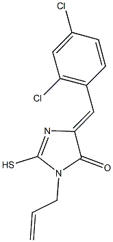 3-allyl-5-(2,4-dichlorobenzylidene)-2-sulfanyl-3,5-dihydro-4H-imidazol-4-one Structure