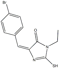 5-(4-bromobenzylidene)-3-ethyl-2-sulfanyl-3,5-dihydro-4H-imidazol-4-one,724454-09-5,结构式