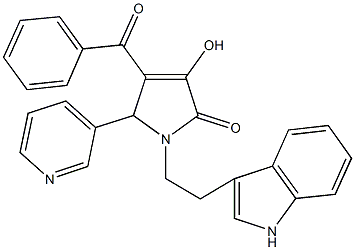 4-benzoyl-3-hydroxy-1-[2-(1H-indol-3-yl)ethyl]-5-(3-pyridinyl)-1,5-dihydro-2H-pyrrol-2-one Structure