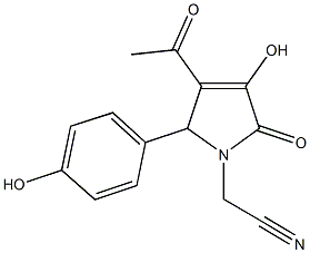 [3-acetyl-4-hydroxy-2-(4-hydroxyphenyl)-5-oxo-2,5-dihydro-1H-pyrrol-1-yl]acetonitrile 结构式