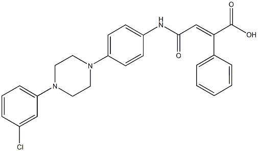 724455-02-1 4-{4-[4-(3-chlorophenyl)-1-piperazinyl]anilino}-4-oxo-2-phenyl-2-butenoic acid
