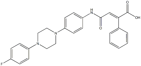 724455-05-4 4-{4-[4-(4-fluorophenyl)-1-piperazinyl]anilino}-4-oxo-2-phenyl-2-butenoic acid