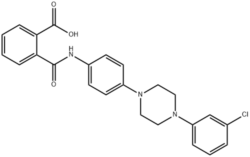 2-({4-[4-(3-chlorophenyl)-1-piperazinyl]anilino}carbonyl)benzoic acid,724455-13-4,结构式