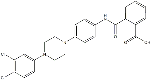 2-({4-[4-(3,4-dichlorophenyl)-1-piperazinyl]anilino}carbonyl)benzoic acid Struktur