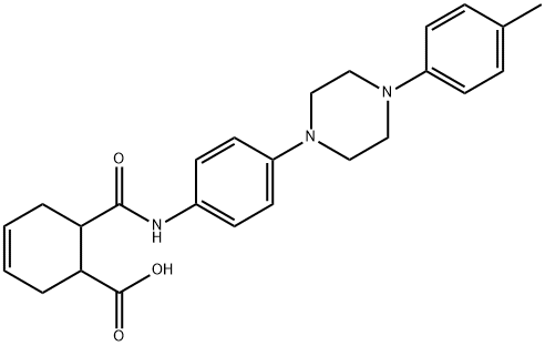 6-({4-[4-(4-methylphenyl)-1-piperazinyl]anilino}carbonyl)-3-cyclohexene-1-carboxylicacid Structure