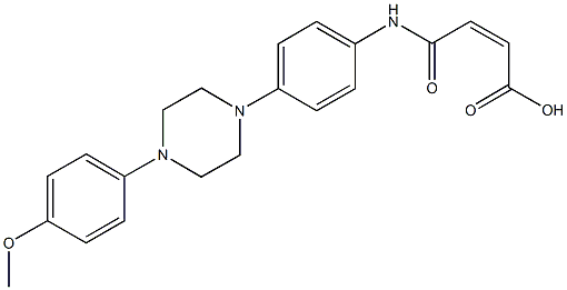 4-{4-[4-(4-methoxyphenyl)-1-piperazinyl]anilino}-4-oxo-2-butenoic acid Struktur